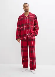 Flanellpyjamas i mjuk bomull med presentpåse, bonprix