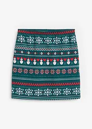 Lusemönstrad minikjol i elastisk bomullsmix, bonprix