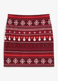 Lusemönstrad minikjol i elastisk bomullsmix, bonprix