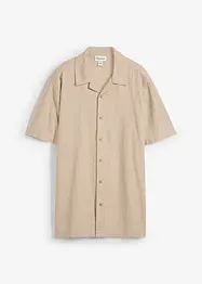 Kortärmad skjorta med lin, Loose Fit, bonprix