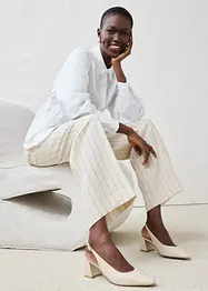 Slingbackpumps i skinn, bonprix