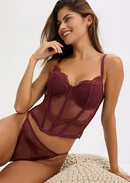 Tangastringtrosa med fin spets, bonprix