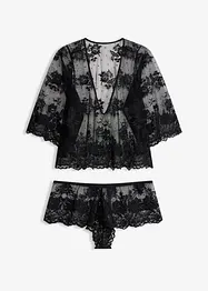 Långärmad topp + hipstertrosa (2 delar), bonprix