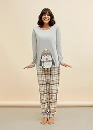 Pyjamas med flanellbyxa, bonprix