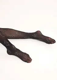 Strumpbyxa med glittrigt julmönster, bonprix