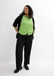 Blus av lätt kräpp i fyrkantig modell, bonprix