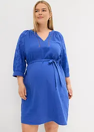 Mammaklänning i bomullsmuslin med hålbroderi, bonprix