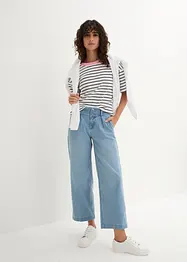 Wide Leg Jeans High Waist, med bekväm midja, bonprix