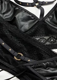 Bralette, stringtrosa och strumpeband (3 delar), bonprix