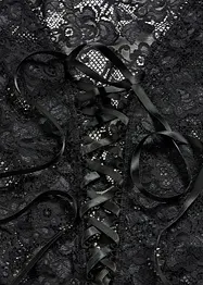 Body ouvert med wetlook, bonprix