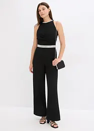Jumpsuit i kräpp med struktur, bonprix