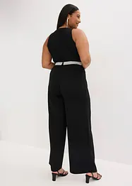 Jumpsuit i kräpp med struktur, bonprix