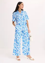 Kortärmad blus i mjuk viskosmix, bonprix