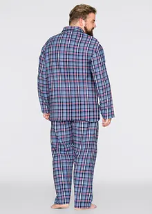 Flanellpyjamas med knappslå och långa ärmar, bonprix