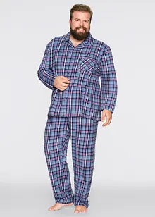 Flanellpyjamas med knappslå och långa ärmar, bonprix