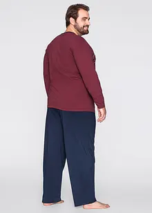 Pyjamas med bomull, långa ärmar, bonprix