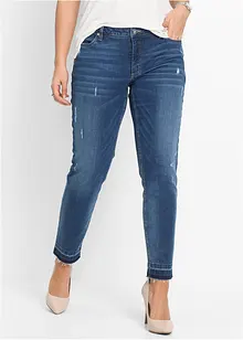 Stretchiga 7/8-stuprörsjeans, bonprix