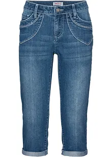 Korta jeans med medelhög midja, raka ben, bonprix