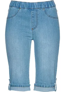 Jeansbermudas med resårmidja, bonprix