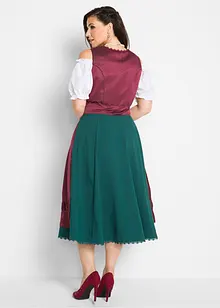 Dirndl med broderat satinförkläde (2 delar), bonprix