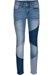 Korta skinny jeans med trekantiga infällningar i olika färger, bonprix