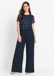 Jumpsuit med spets, bonprix