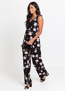 Blommig jerseyjumpsuit, bonprix