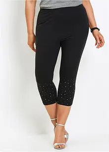 Caprileggings med glittrande stenar, bonprix