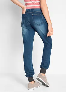 Boyfriendjeans med ribbstickad linning, bonprix