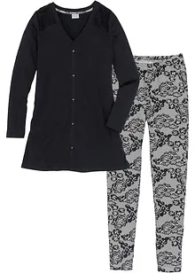 Pyjamas med leggings, bonprix