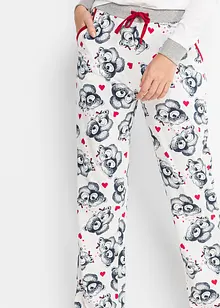 Pyjamas med flanellapplikation, bonprix