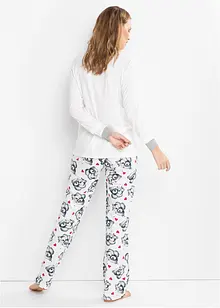 Pyjamas med flanellapplikation, bonprix