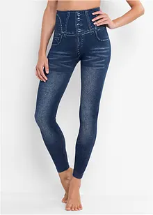 Sömlösa leggings med jeanslook och kraftigt formande effekt, bonprix