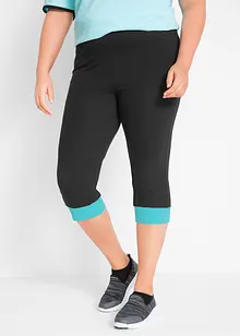 Sportiga caprileggings med kontrastfärgade muddar, bonprix