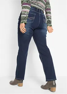 Stretchjeans med medelhög midja, raka ben, bonprix