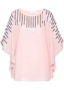 Originell cold shoulder blus med cape effekt och Topp med paljetter, bpc selection | Paljetter, Blombroderi