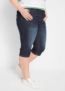 Stretchiga jeansbermudas med uppvikta benslut, bonprix