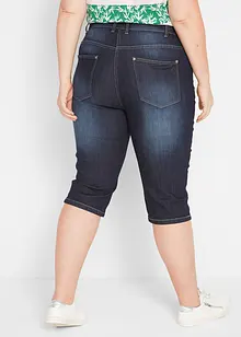 Stretchiga jeansbermudas med uppvikta benslut, bonprix