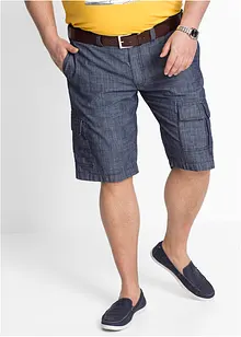 Cargobermudas i chambray, Loose Fit, bonprix