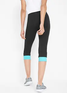 Sportiga caprileggings med kontrastfärgade muddar, bonprix