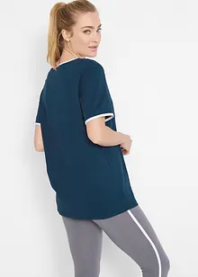 Lång topp med korta ärmar, 2-pack, bonprix