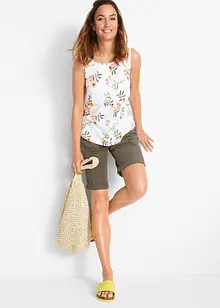 Papertouch-bermudas med bomull och bekväm midja, bonprix