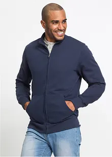 Sweatshirtjacka med ståkrage, bonprix