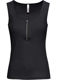 Ribbstickat linne av ren bomull, bonprix