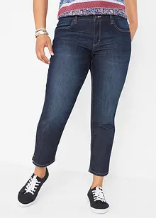 Bekväma 7/8-stretchjeans med slits, bonprix