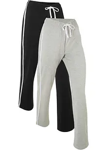 Joggingbyxa i kraftig ren bomull, (2-pack), bonprix