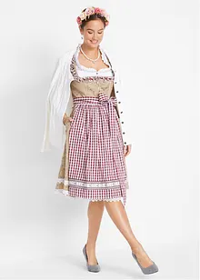 Dirndl med förkläde, knälång (2 delar), bonprix