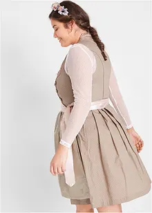 Knälång dirndl med ståkrage (2 delar), bonprix