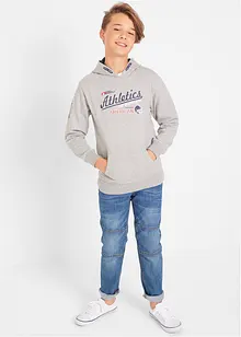 Stretchjeans Mid Waist med förstärkt knäparti, bonprix