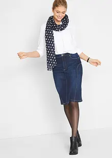 Stretchig kjol med bekväm hög midja, bonprix